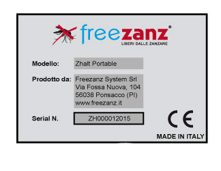 Example of label with Zhalt serial number